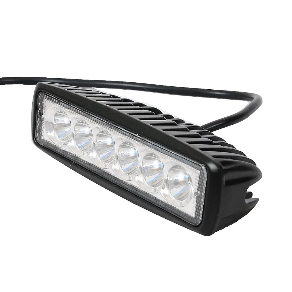 10 шт. 6 дюймов 18 Вт DRL светодиодный рабочий светильник 10-30 в 4WD 12 В для внедорожника грузовика автобуса лодки противотуманный светильник Дневной светильник Авто Автомобильный светодиодный светильник луч