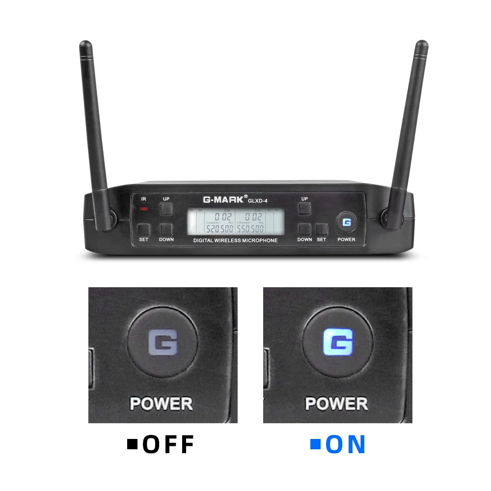 G-MARK GLXD4 Профессиональный UHF двойной беспроводной микрофон системы SM58 ручной микрофон 2 канала этап караоке Рождественский подарок