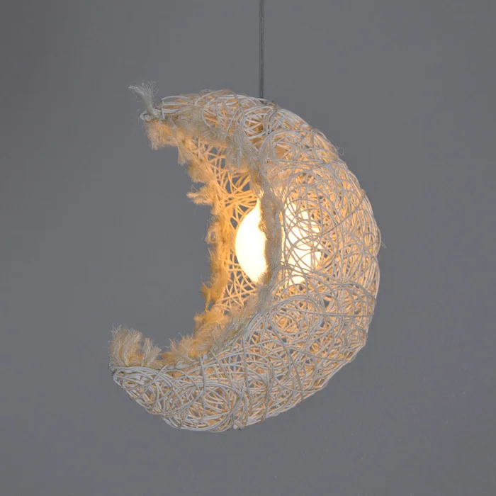 Подвесной светильник для прихожей деревенский бежевый полумесяц спальня