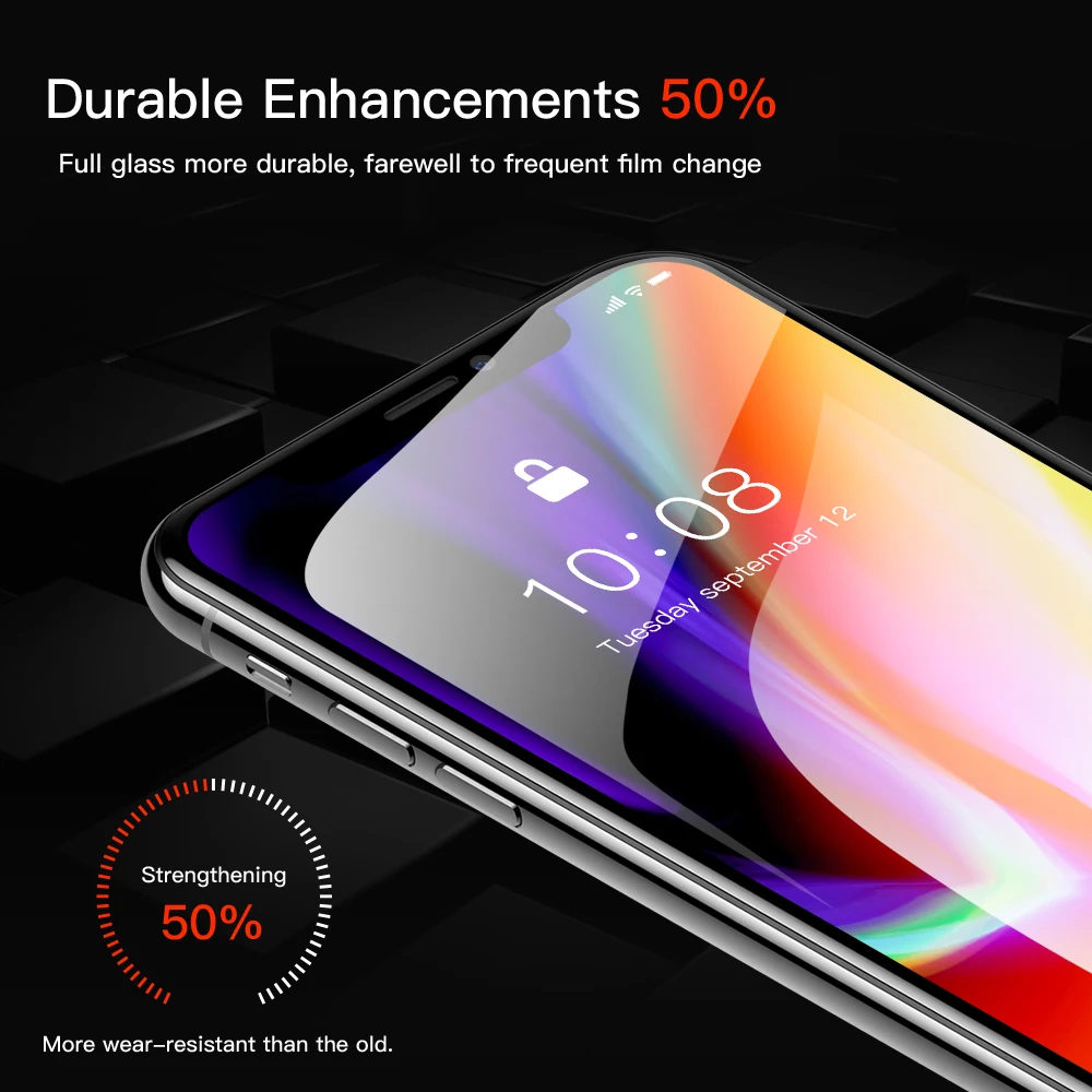 6D закаленное стекло для iphone XR Xs Max X Защита экрана для iphone 7 8 Plus 6s 6 Plus Защитная пленка для телефона