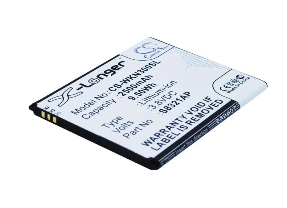 

Cameron Sino 2500mah battery for WIKO N300 Slide 4GB S8321AP SLIDE batteries