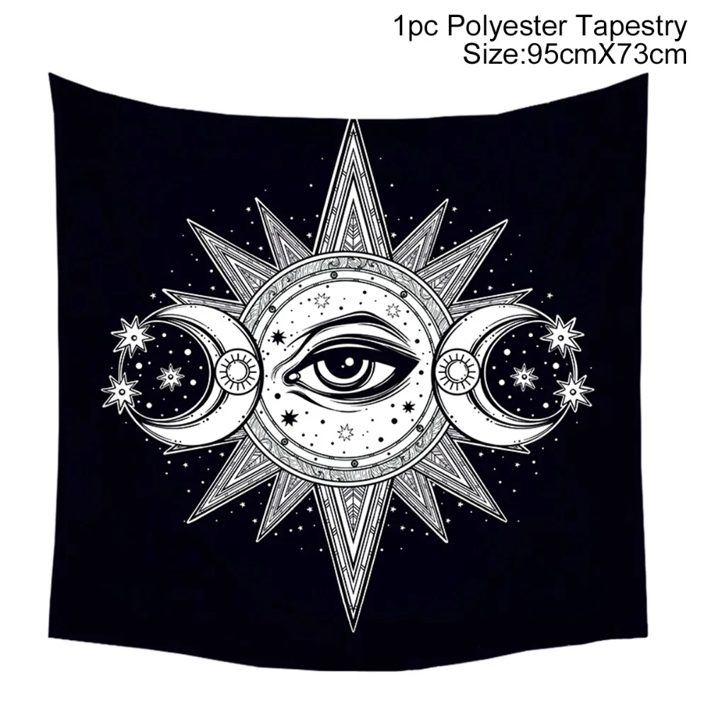 Frigg модные психоделические Луна и солнце гобелены богемный Мандала Гобелены