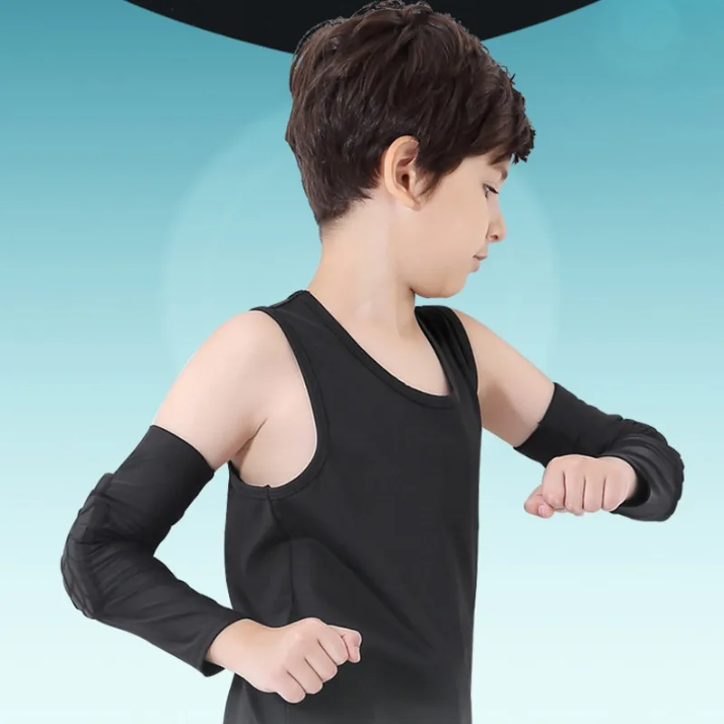 

Hot 1 Pc Kids Honeycomb Elbow Pads Children Sports Anti-Collision Basketball Elbow Brace Sleeve Children Skating Running