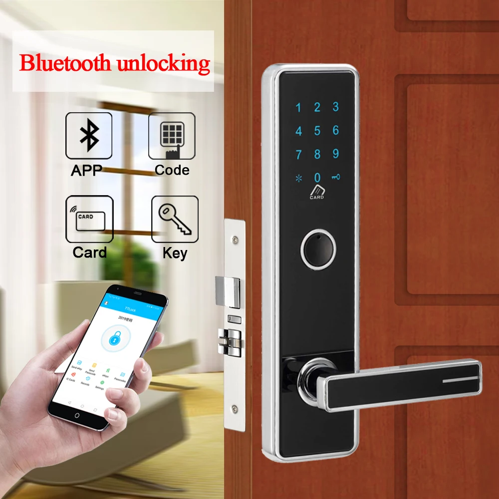 Смарт приложение WIFI Bluetooth дверной замок безопасности электронный сенсорный