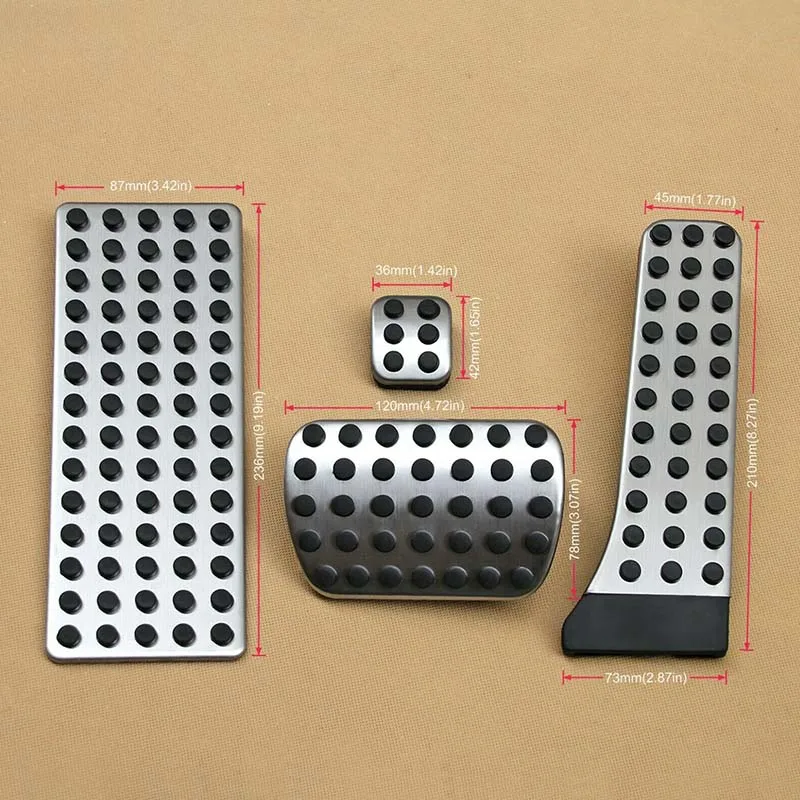 4 шт. автомобильный чехол для педали газа из нержавеющей стали тормоза Mercedes-Benz W205