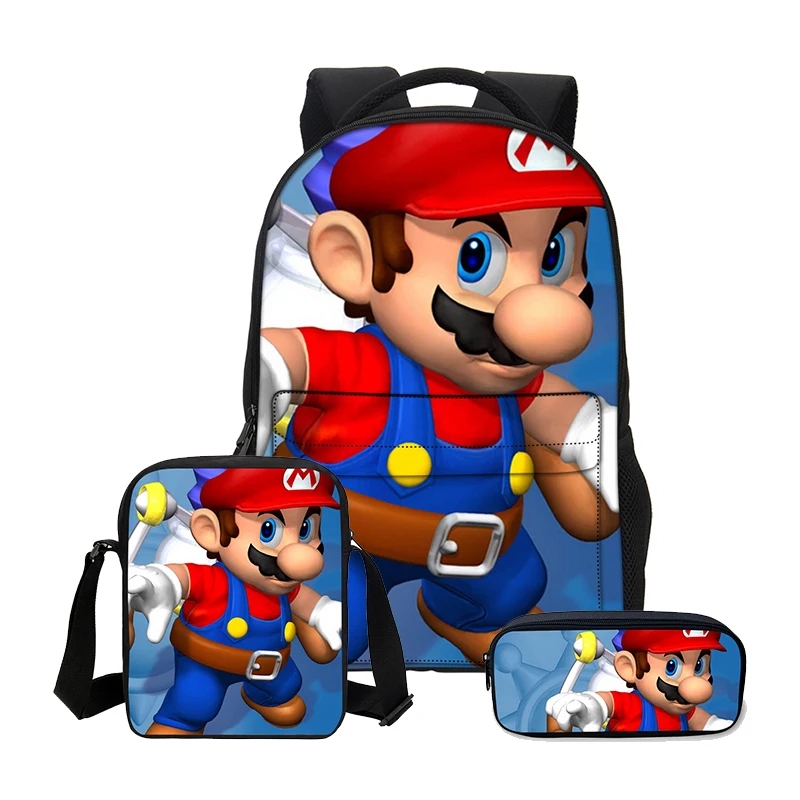 Рюкзак VEEVANV с принтом Super Mario классный школьный рюкзак 3D рисунком из мультфильма 3