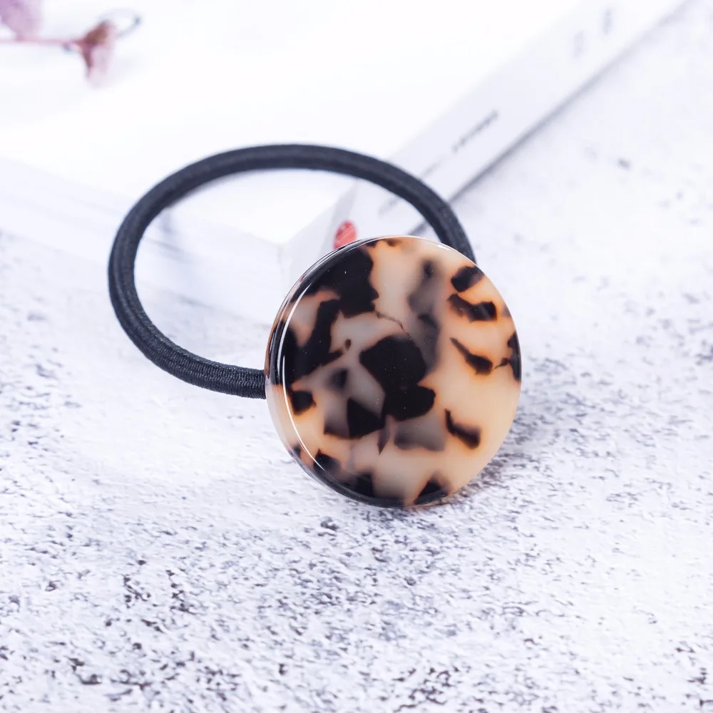 

1 Pcs Torise ShellGeometric Hair Tie Elastic Hair Bands Fashion Acetate Hair Accessories