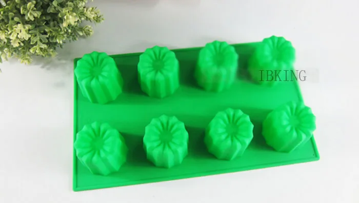 Slicon Cannele антипригарная 8-полость цветок Canneles силиконовая форма для выпечки