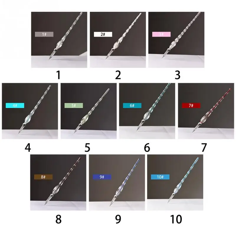 2019 NEW HOT SALES Glass Signature Pen Fountain Pens Gel Crystal Dip Sign Craft Collection Offices School Stationery |