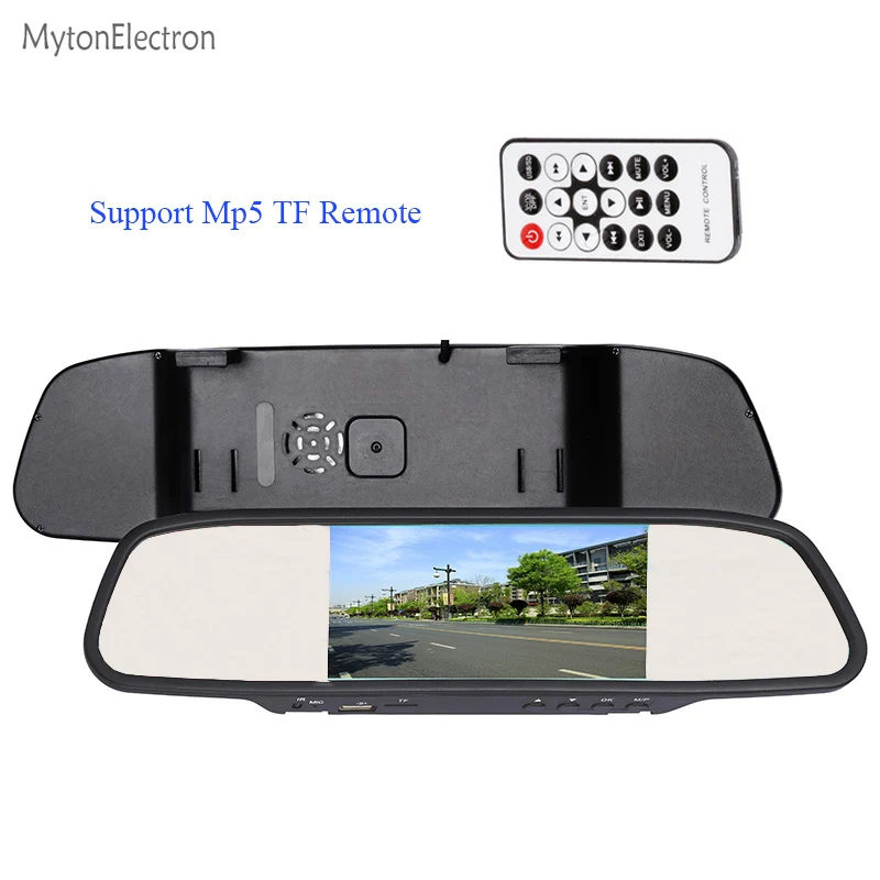 MP5 TF 4 3 &quotTFT lcd цветной экран дюймов Автомобильный зеркальный монитор для камеры