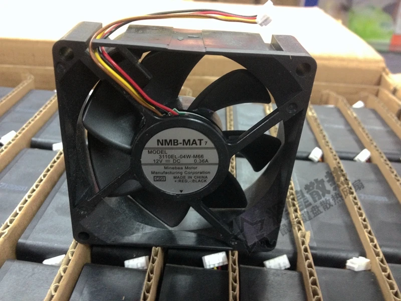 Новый 100% Оригинальный NMB 8025 3110EL 04W M66 12V 0.36A 4 проводный охлаждающий вентилятор 80*80*25