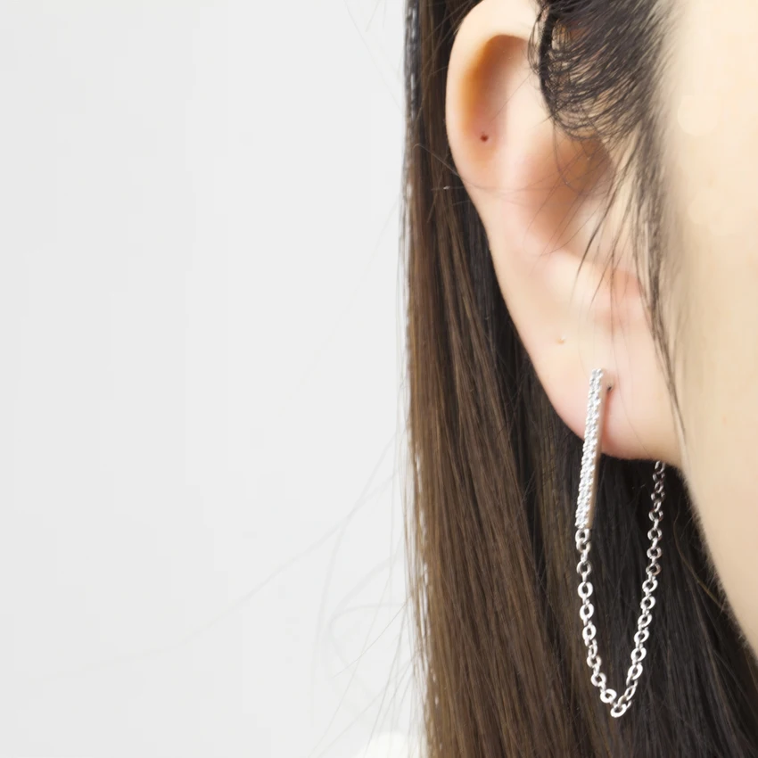 Stainless Steel Long Chain Earring Bohemian Jewelry Gold Color Bar Charm Drop Statement Earrings For Women Wedding Accessoires | Украшения