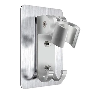 shower head holder Вращающаяся на 360 градусов Регулируемая водосберегающая насадка для душа 3 режима давления воды с кнопкой управления водой набор для ванной комнаты - Цвет: shower head holder