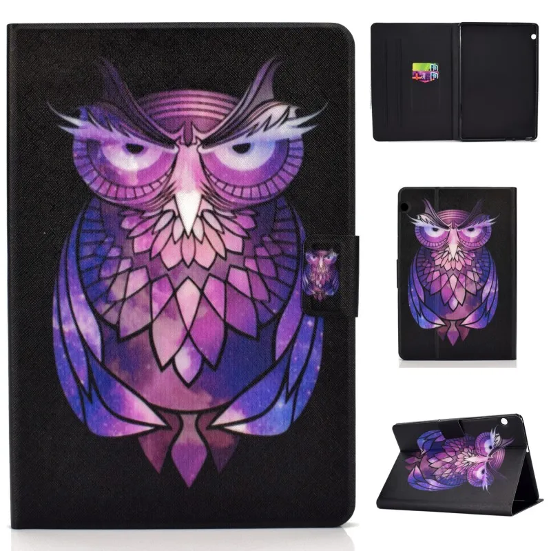 owl case Чехол для samsung Galaxy Tab S5e 10,5 SM-T720 SM-T725 T720 T725 принципиально, сшитая встык, из натуральной кожи животных противоударный чехол для samsung Tab S5e - Цвет: owl case