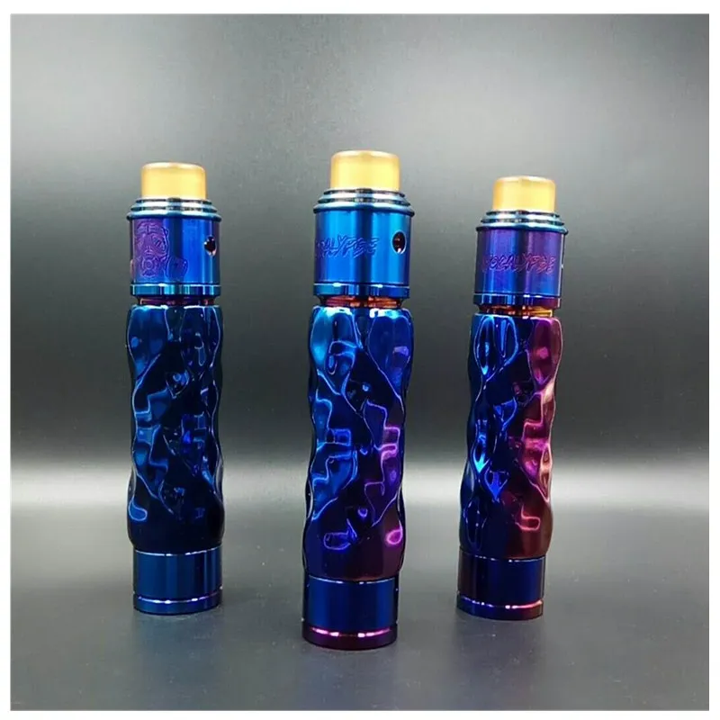 

AV Heat Treated Blue Mod Kits with Apocalypse GEN 2 RDA Electronic Cigarette kit Avid Lyfe Mechanical Mods 24mm Vape Mod Kit