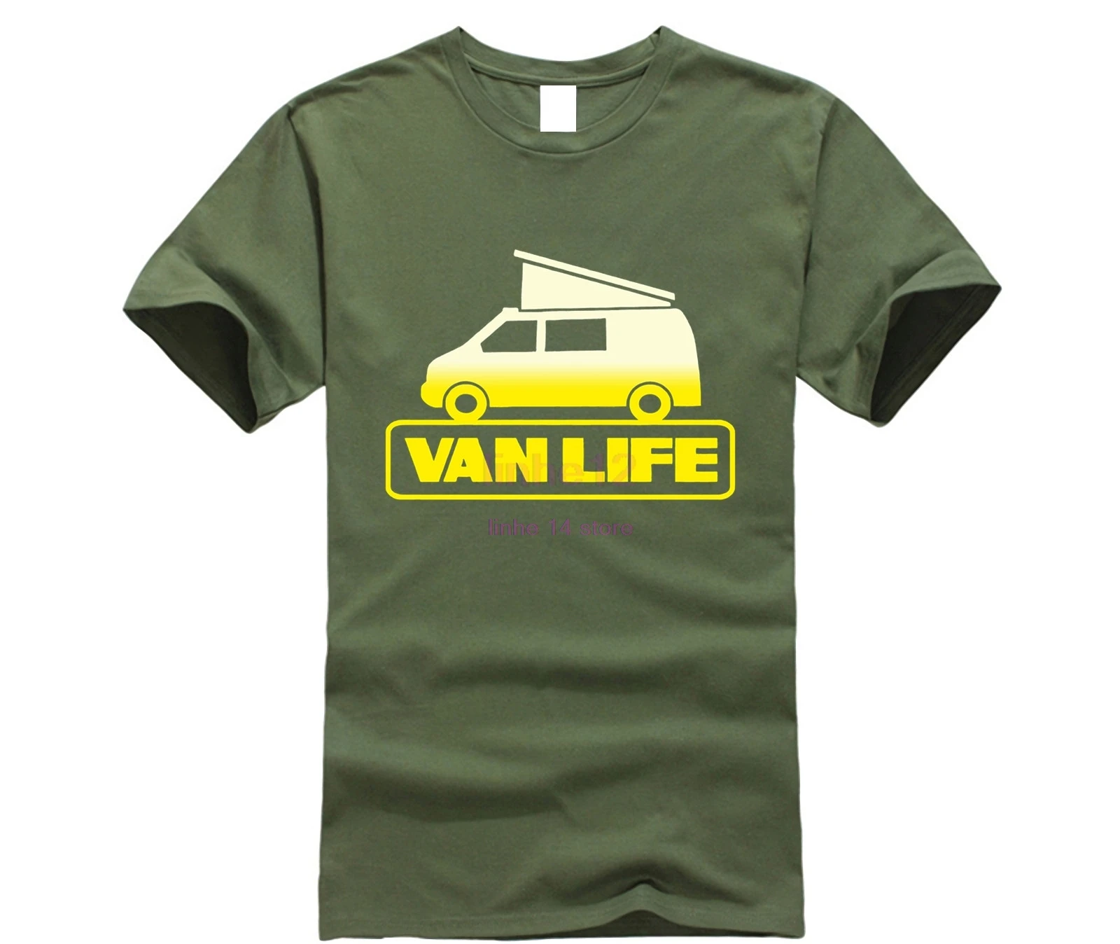 Ван Лайф взрослая футболка все размеры Camper Van Rv Motor Home Camping T4 T5 T6 горячая Распродажа