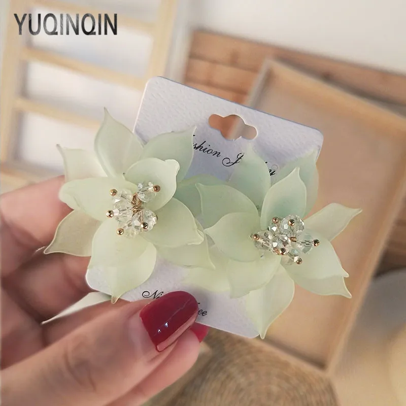 Женские акриловые серьги-капельки модные элегантные серьги с кристаллами из