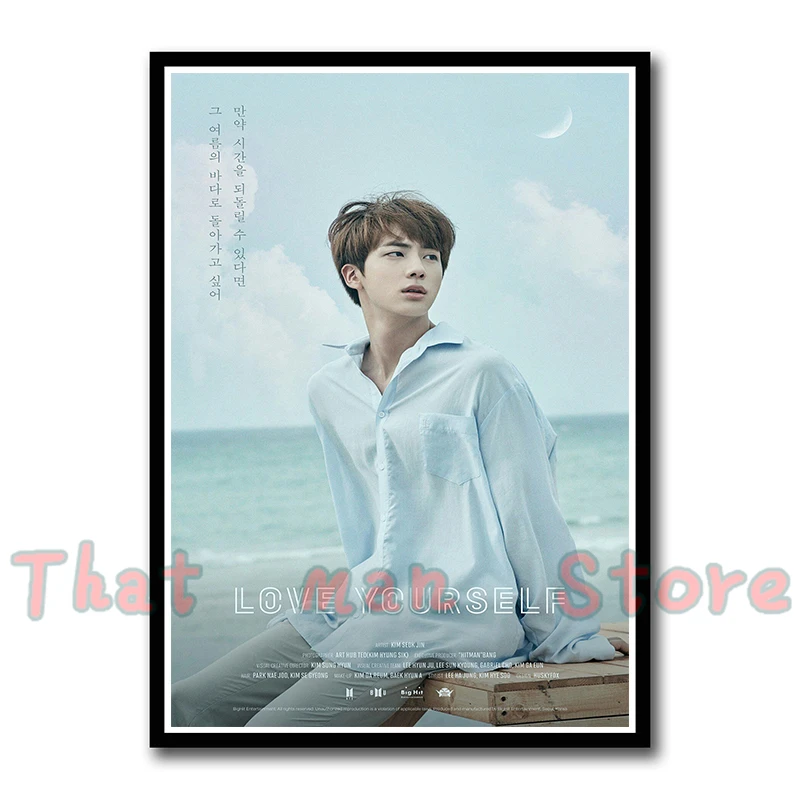 Kpop bangtan Плакаты для мальчиков любят себя Kpop музыка наклейки на стену Высокое разрешение украшение дома искусство дома 42*30 см без рамки