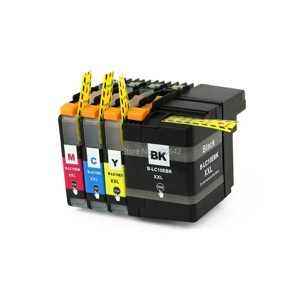 

YOTAT 1set Compatible ink cartridge For Brother LC10E LC 10E for Brother DCP-J785DW MFC-J985DW printer