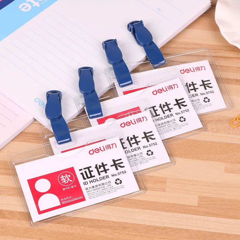 

4 шт. мягкие держатели для удостоверения личности, ПВХ-Обложка, прозрачный выдвижной значок, рабочий сертификат, имя студента, сотрудник карты Vistor 5752