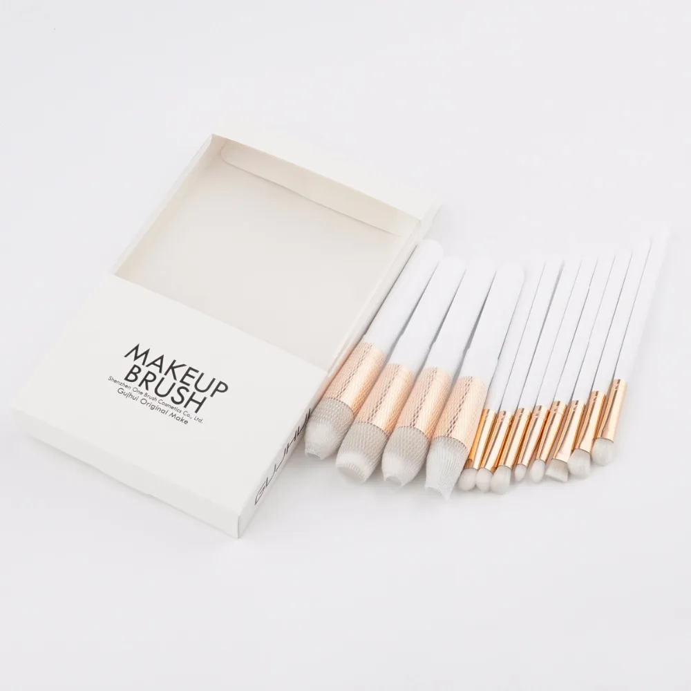 12pcs Pro Makeup Brushes Set Foundation Powder Eyeshadow Lip Brush Beauty Tools Highlighter Make up Pincel Maquiagem | Красота и