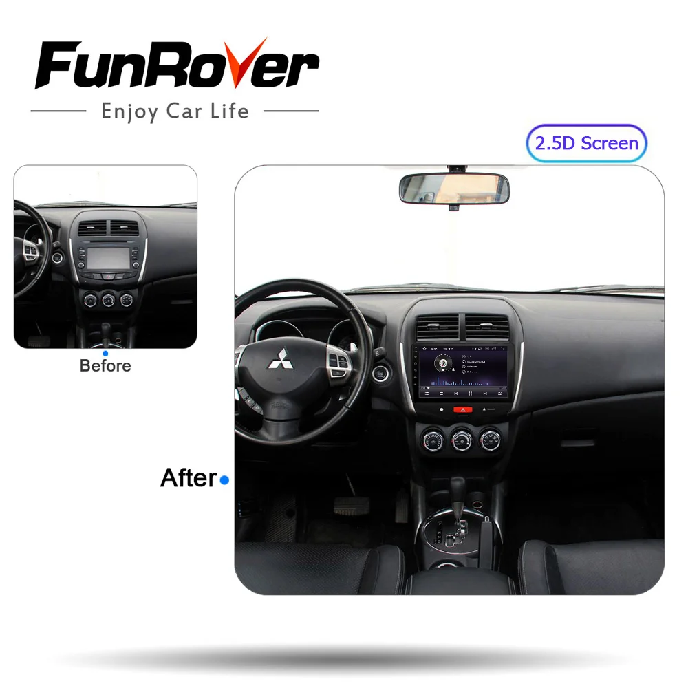 Автомобильный dvd-плеер Funrover головное устройство с gps-навигацией и RDS 2.5D + IPS android 9 0