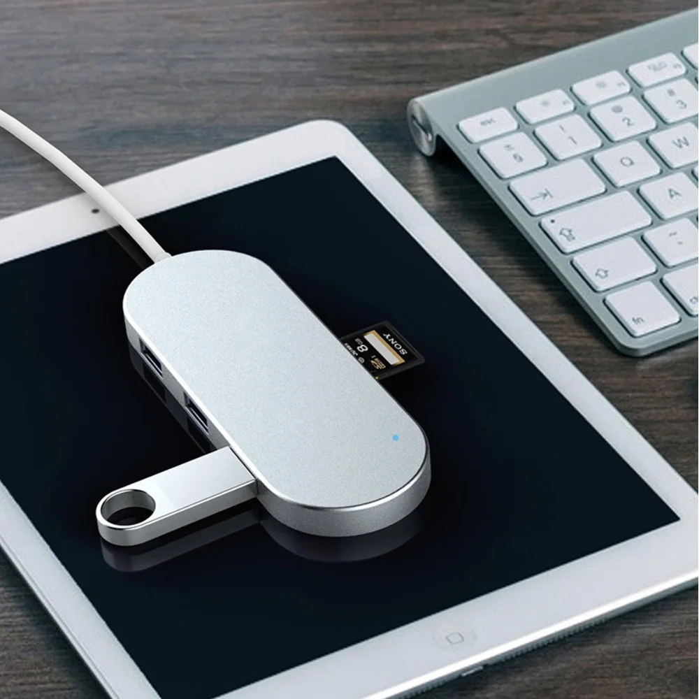 Высокоскоростной USB 3,0 хаб концентратор Мульти USB порт концентратор разветвитель SD Micro SD кард-ридер адаптер для Macbook Windows XP Vista/7/8