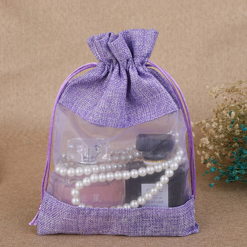 Сумка для хранения льняного белья с прозрачным окошком сумочка Ювелирная