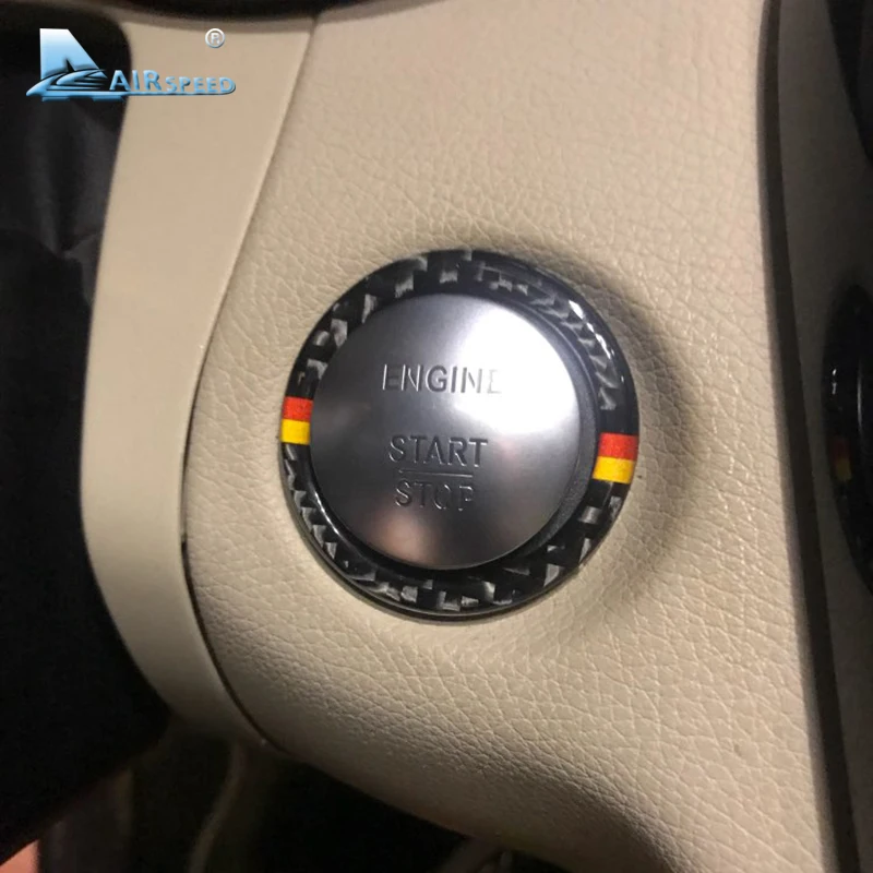 Airspeed для Mercedes Benz C Class W205 E W213 GLC Углеволокно Внутренняя Крышка зажигания двигателя