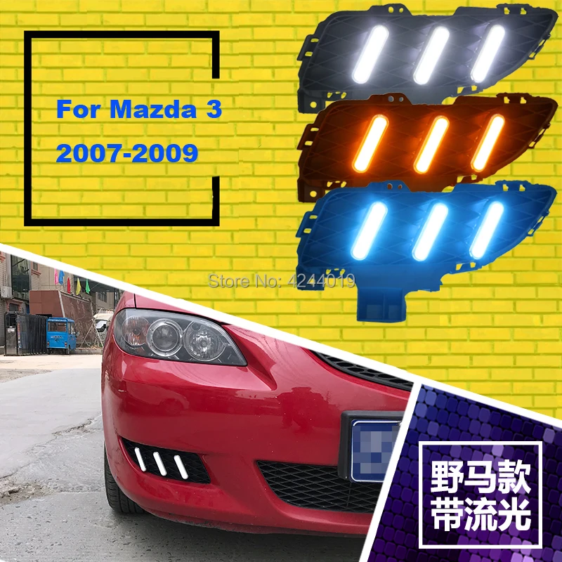 Подходит для Mazda 2007 2009 3 Дневной светильник противотуманный s Противотуманные