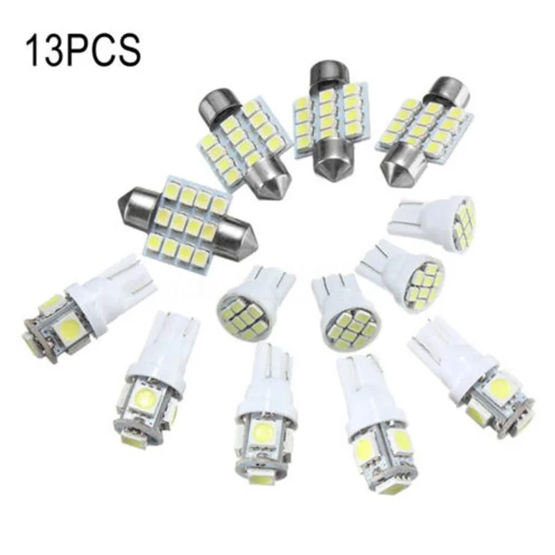 13 шт. T10 5050 5SMD 1206 8SMD 3528 12SMD 31 мм 6500k Внутреннее освещение автомобиля 12 В |