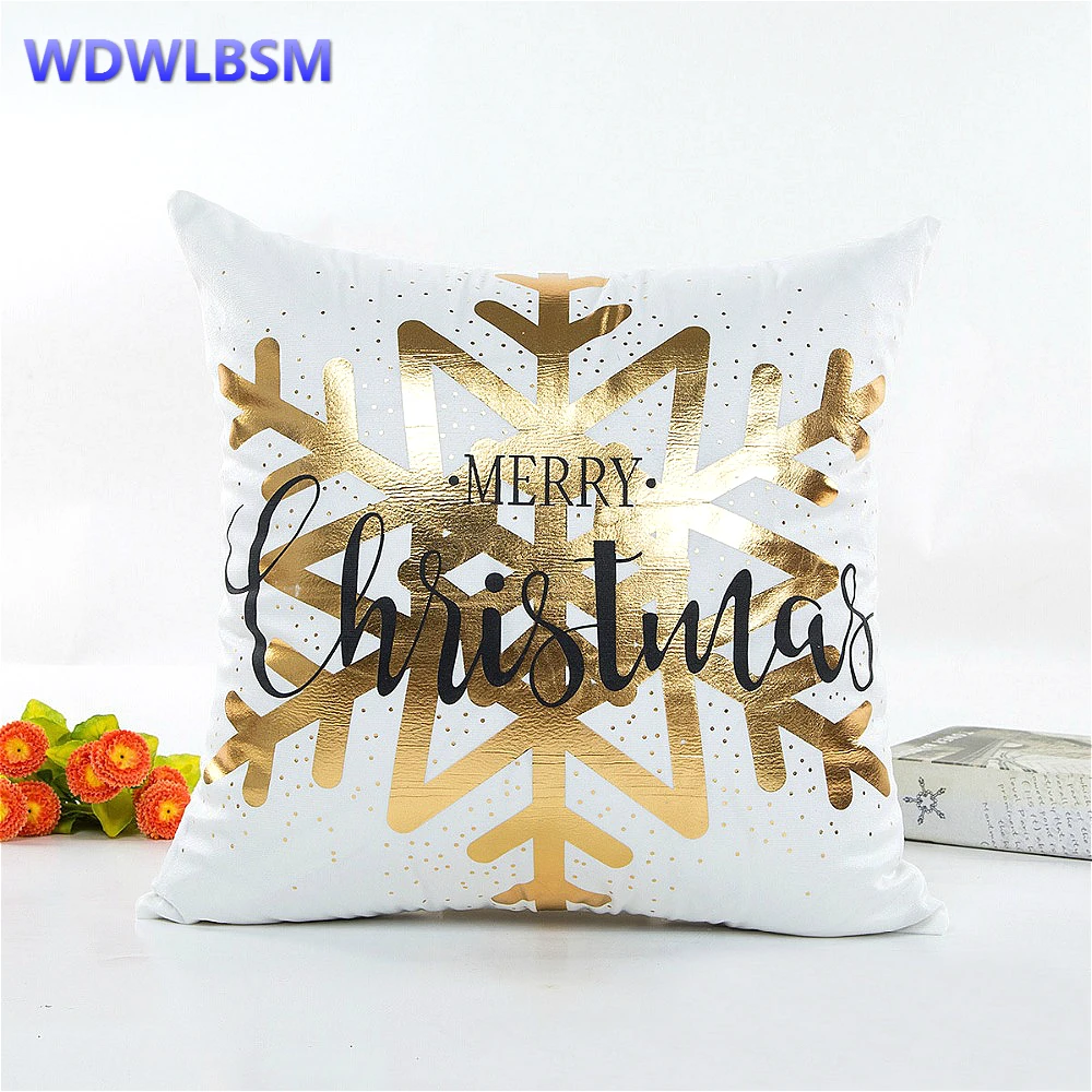 Merry Christmas наволочка Золотое белье хлопок мягкий милый Бросок Наволочка