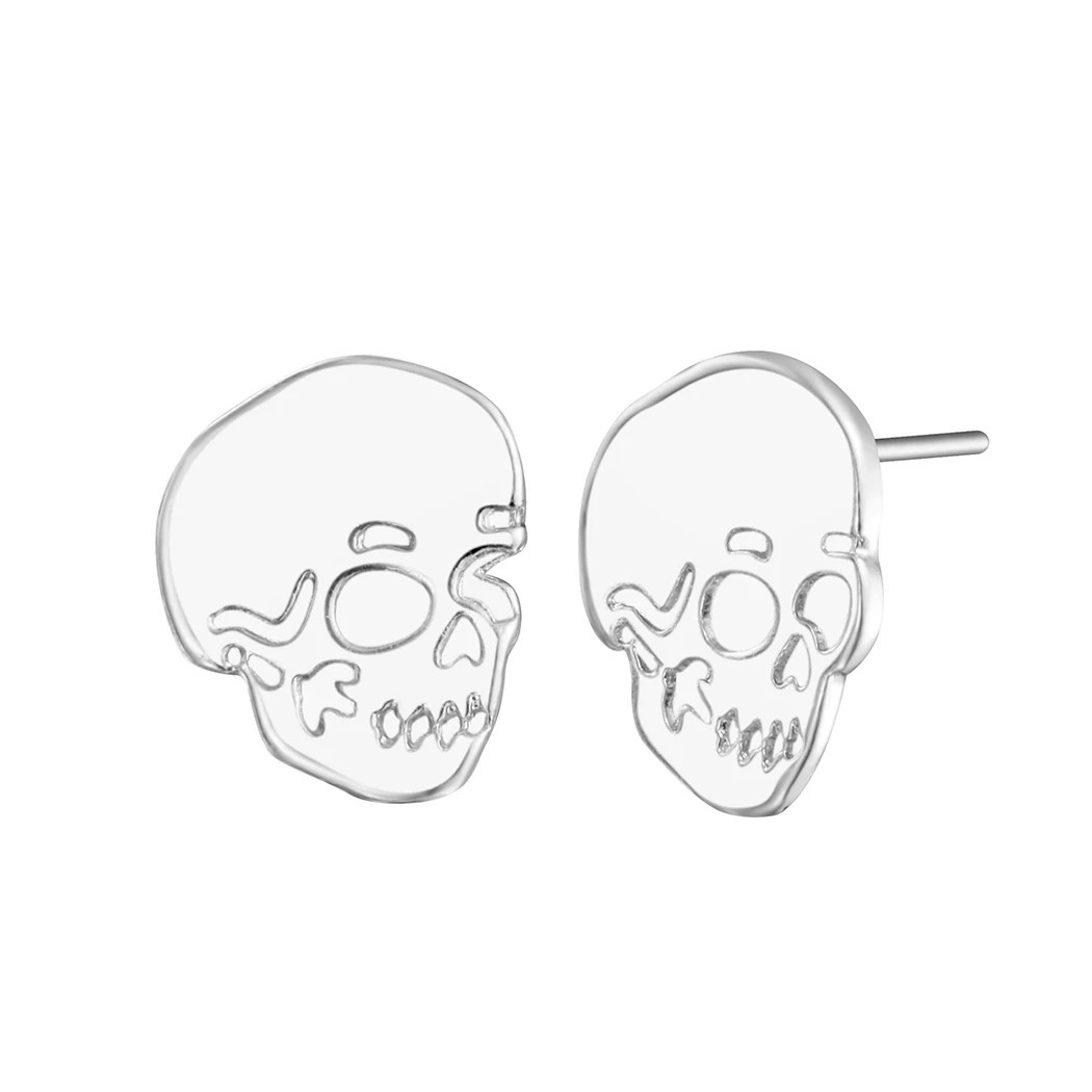 Женские винтажные серьги-гвоздики в виде черепа | Украшения и аксессуары