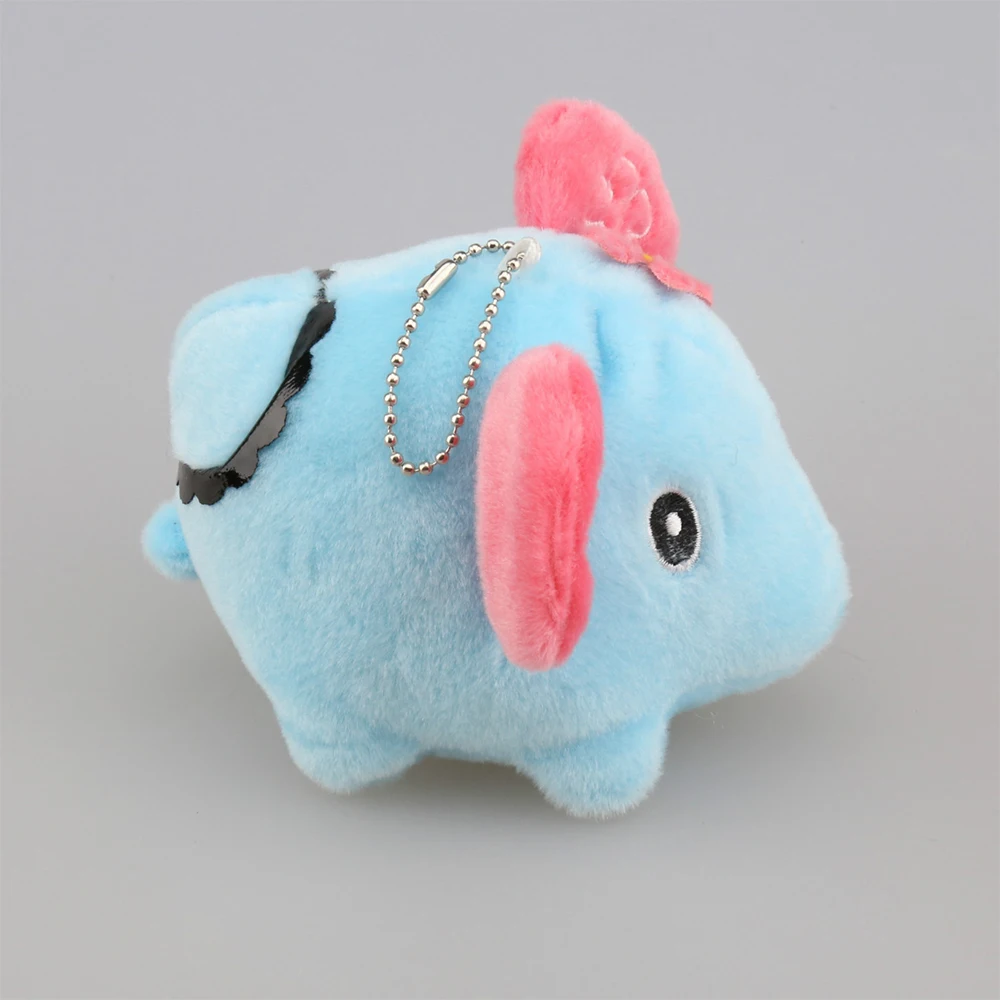 Распродажа два размера милый мультяшный брелок для ключей со слоном кольцо