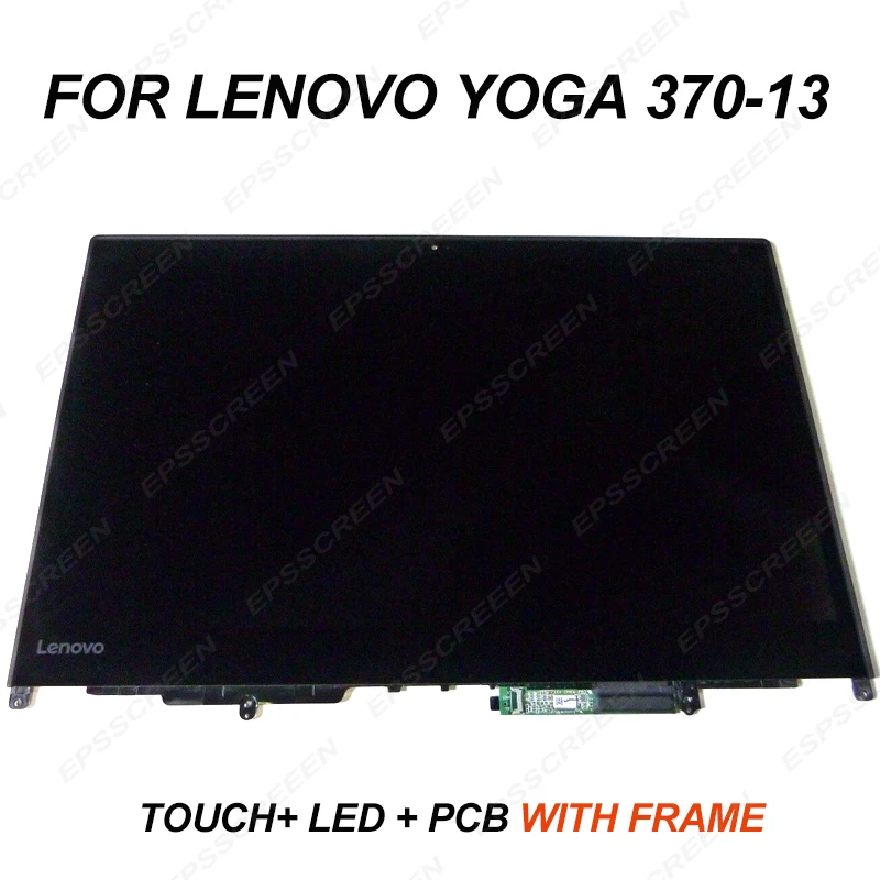 Painel + Moldura + Pcb 13.3 para Lenovo Lcd + de Toque Substituição Thinkpad Yoga 370-13 Assembléia Tela Fhd Led Digitalizado Exibir 370 –