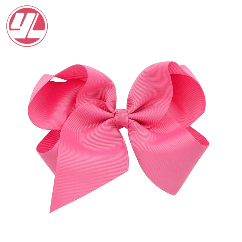 15 шт./лот однотонный 6 дюймов детский красочный бант с зажимом Заколки для волос