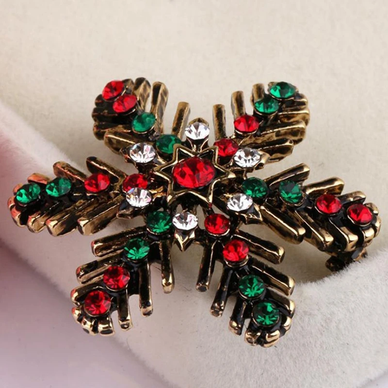 1X Elegant Snowflake Brooch Christmas Wedding Bridal Pin Rhinestone Crystal Pins Corsage Bouquet Decor | Украшения и аксессуары