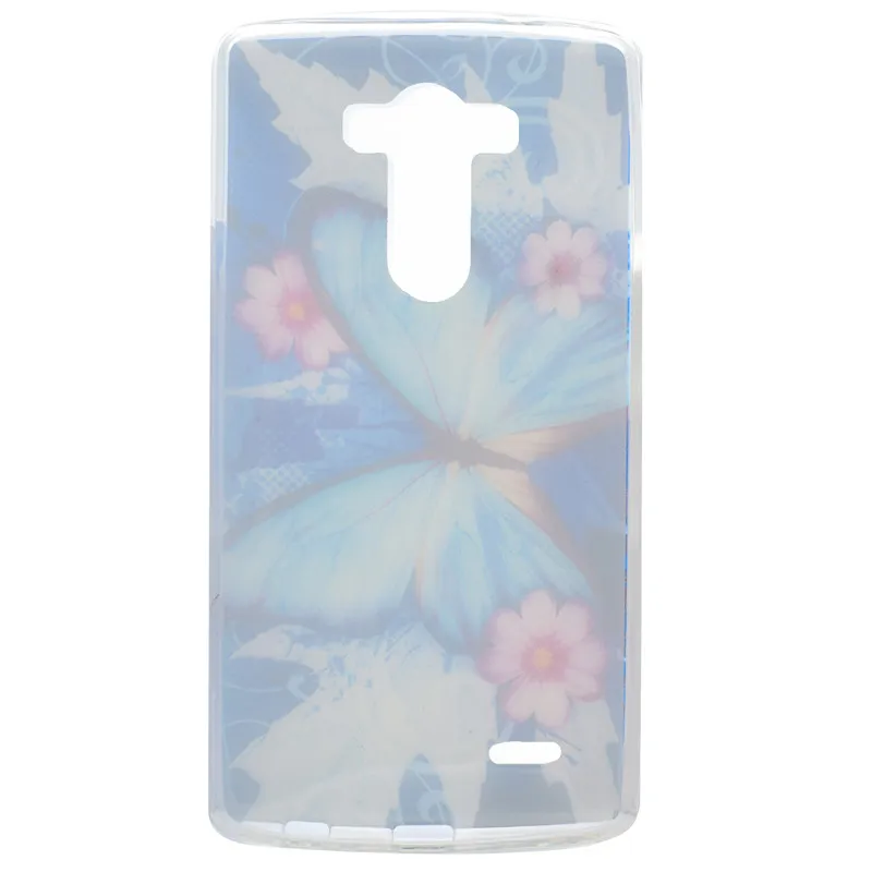 Ultra Thin Soft Phone Cover For LG G3 D855 D850 F400 VS985 LS990 Flowers Painted Pattern Transparent Silicone Back Case |