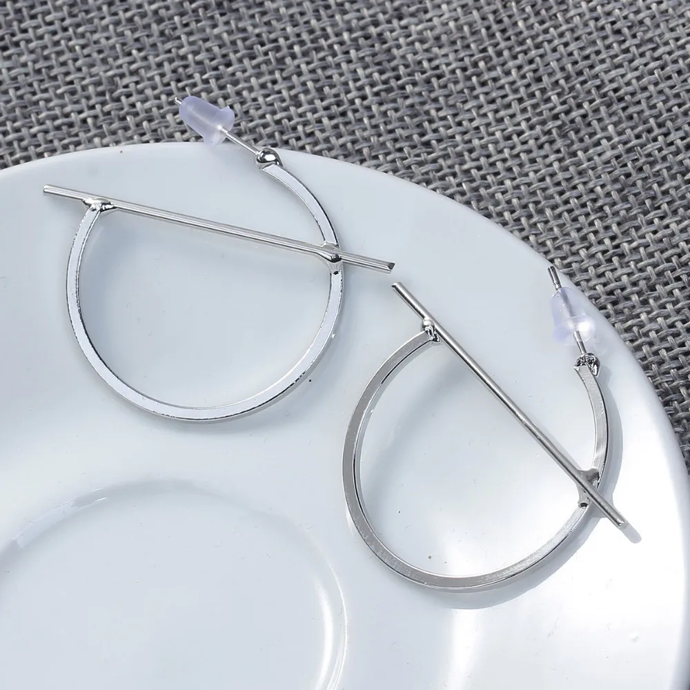 8 сезонов Мода цинковый сплав Для женщин полукруглый Висячие серьги золотой