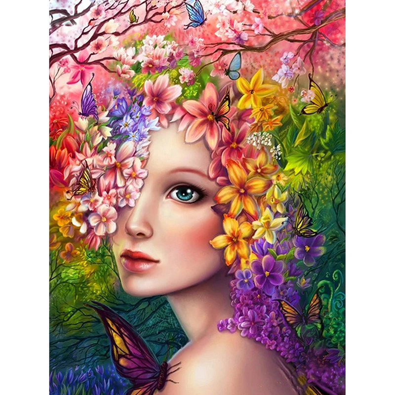 

DIY Diamond Embroidery Animals Diamond Painting Flower Fairy Full Drill Square Round Home Decor Picture Of Rhinestone