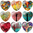 TAFREE красочные бриллианты в форме сердца 25 мм, сделай сам, стеклянный кабошон, подвески для брелоков, ожерелья, подвески, ювелирные изделия