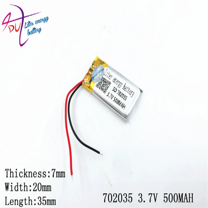 10 шт. 3 7 V 500mAh 702035 литий полимерный аккумулятор DIY для Mp3 MP4 MP5 GPS Pad камеры мобильного