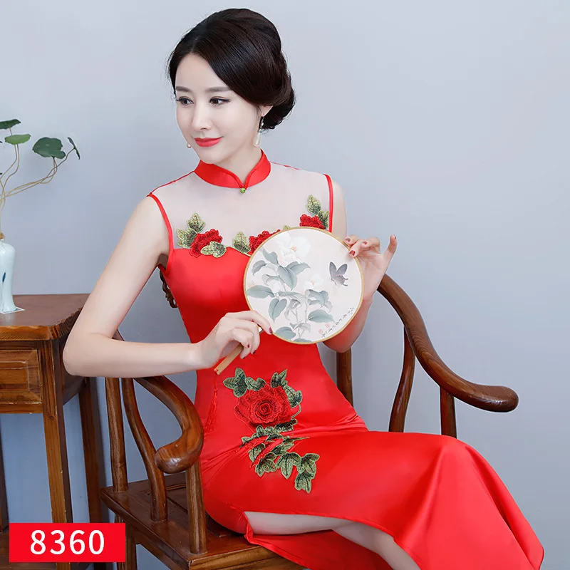 Узкое платье Ципао Китайский классический женский сексуальный тонкий Qipao