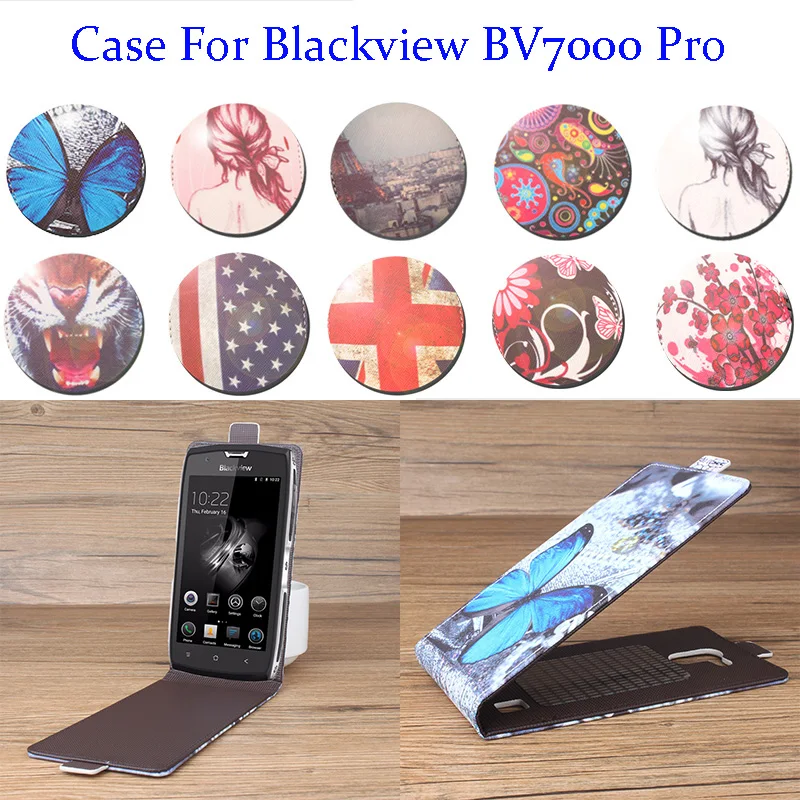 5 0 &quotвверх вниз окрашенный роскошный для Blackview BV7000 Pro Чехол PU кожаный чехол флип