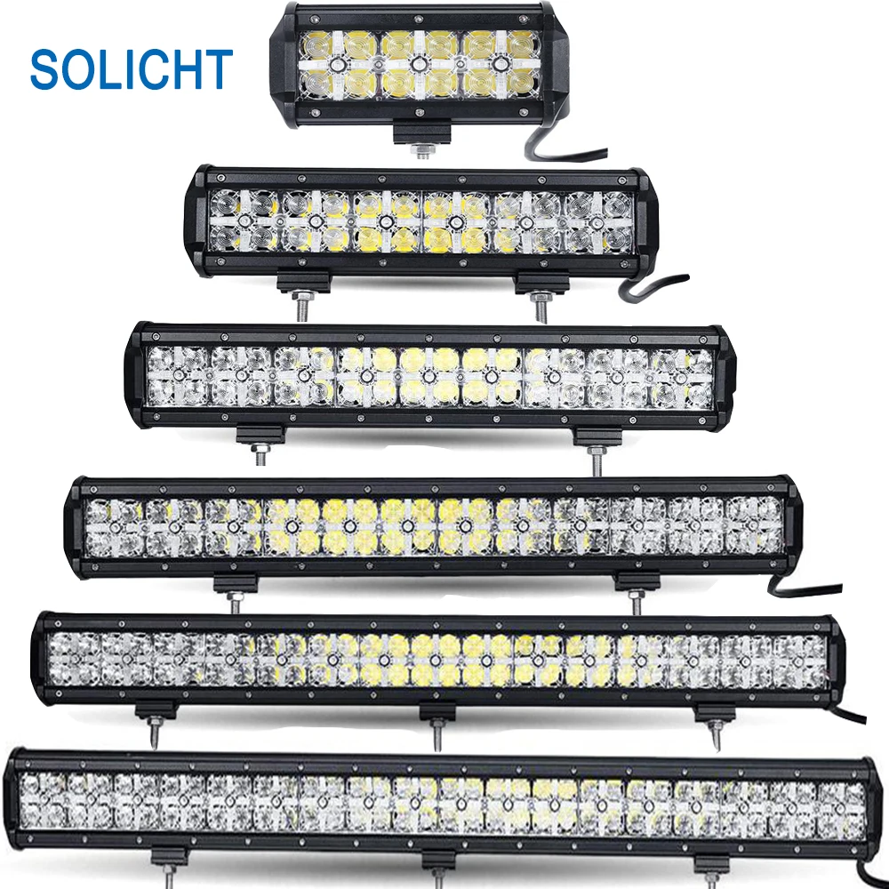 Solicht 7 '✒'' 17 '✣'' 28 '✴'' 7D индикатор работы Offroad лампы бар 4X4