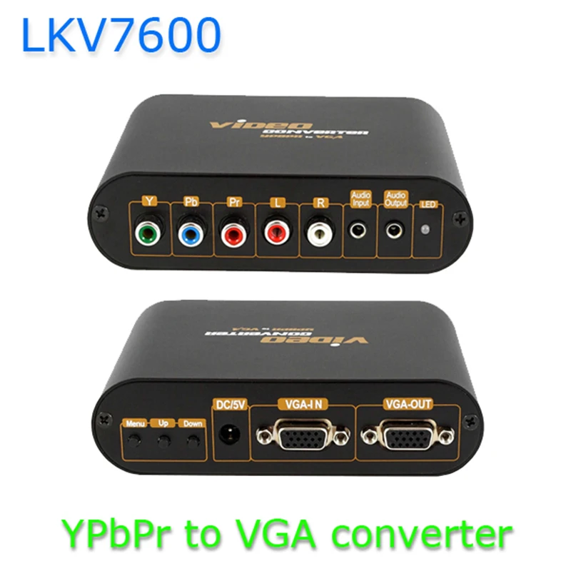 Качественный YPbPr 5RCA компонентный в VGA монитор Видео Аудио конвертер для PS3 PS2 Xbo 360