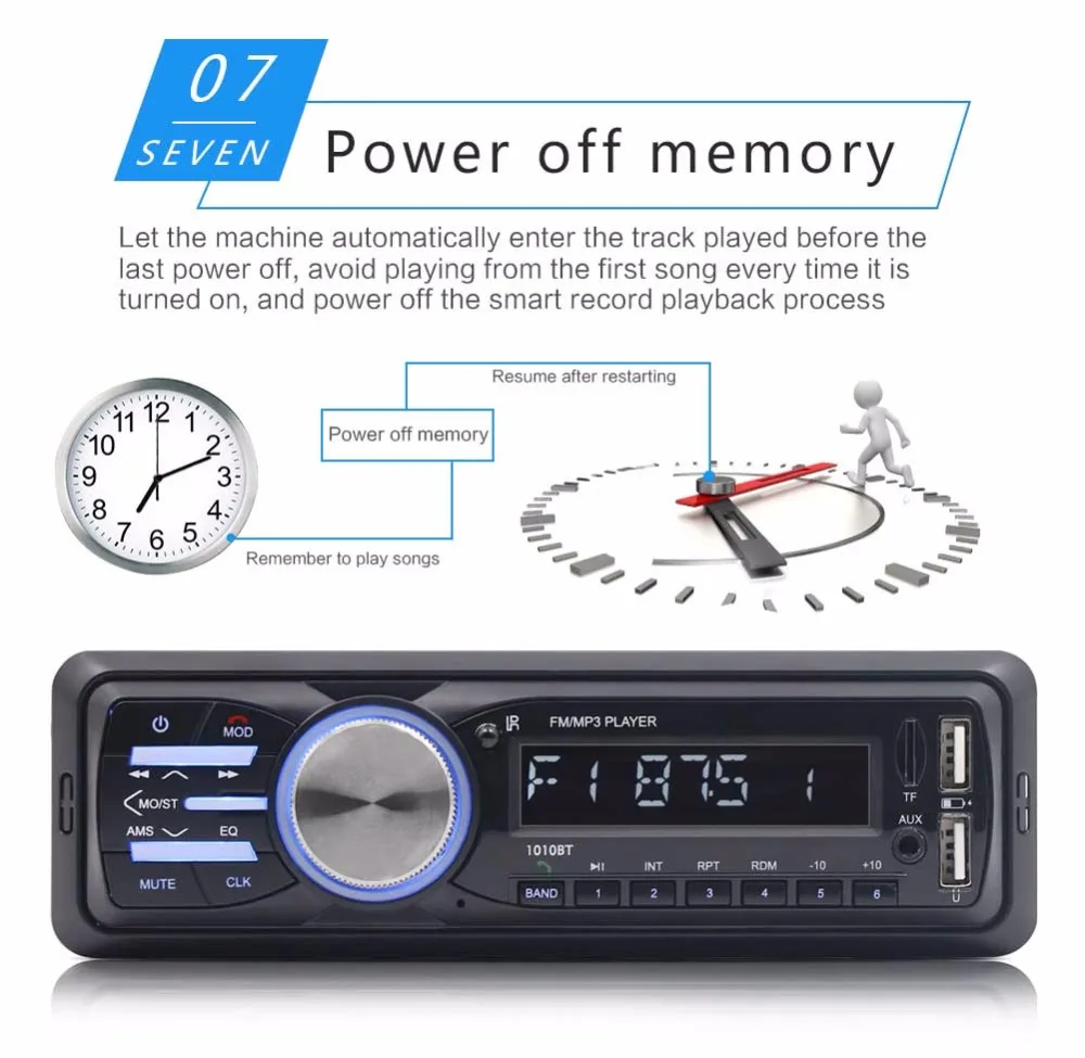 NoEnName_Null 1010BT Авто Радио стерео-плеер цифровой Bluetooth авто MP3 плеер FM Радио стерео аудио USB/SD mit в тире AUX