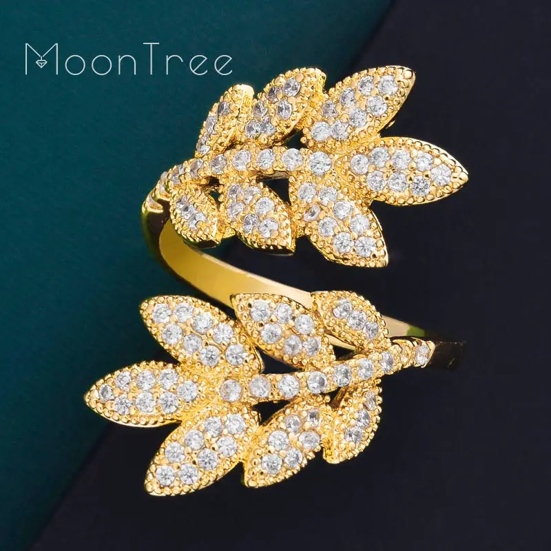 

Женское кольцо MoonTree, роскошное кольцо из меди с фианитом ААА, для вечеринки, свадьбы, Саудовской Аравии, арабского Дубая