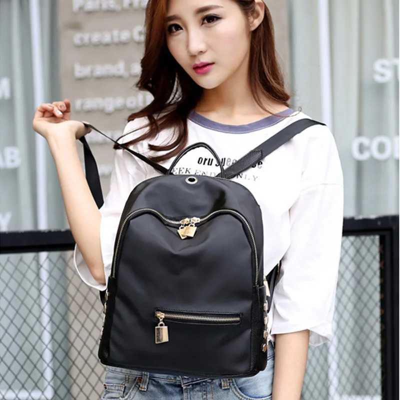 LOVAKIA vrouwen rugzakken trendy casual waterdichte nylon rugzak eenvoudige vrouwelijke schooltas voor tieners meisjes reizen |