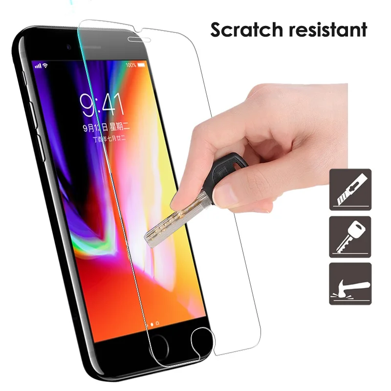 HOPCHAM 2 шт./лот переднее и заднее закаленное стекло для iPhone X 8 Plus 5 5s SE 6 6s 6plus 7 plus